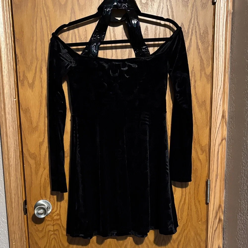 Killstar Black Gothic Long Sleeve Dress small - Picture 4 of 5